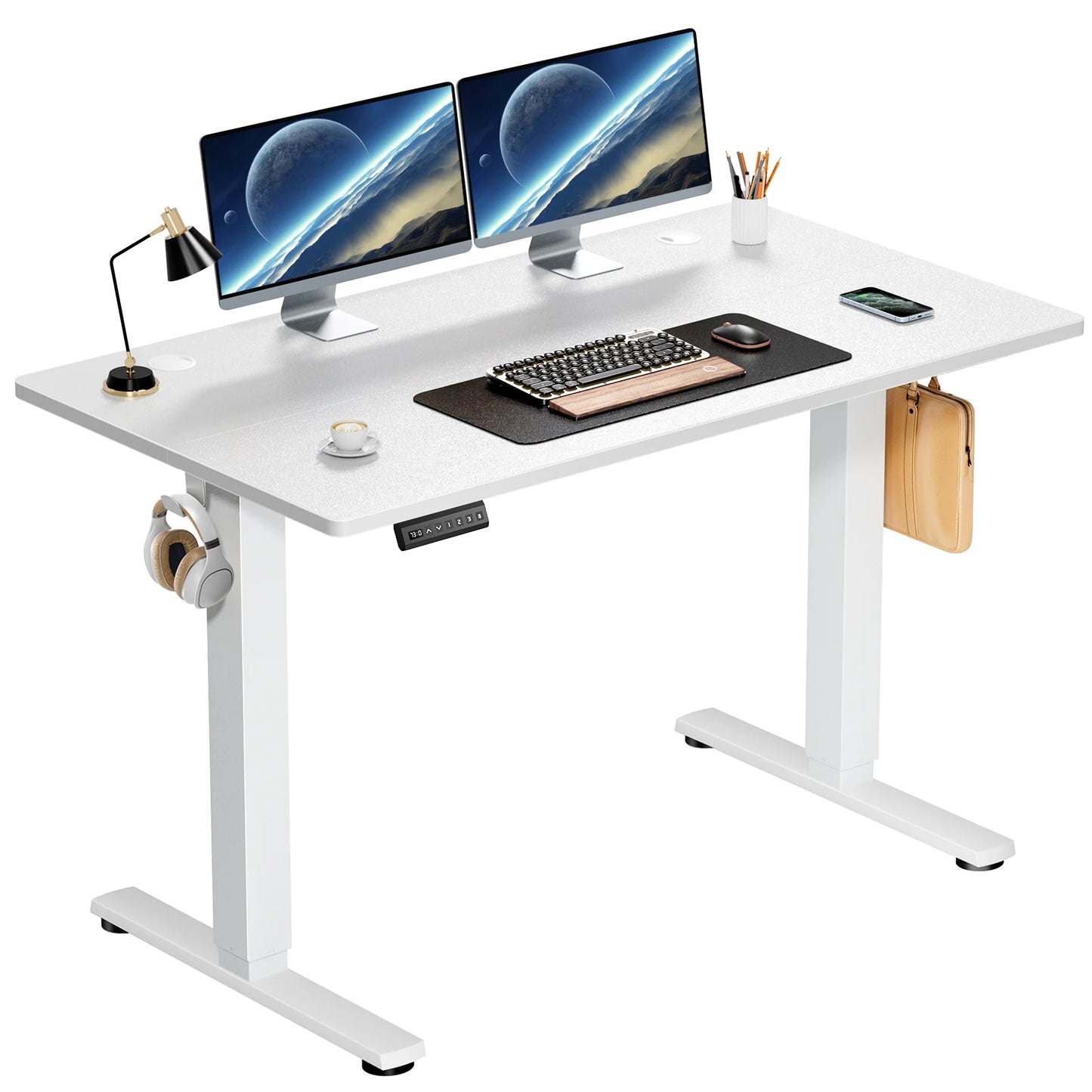 Sit, Standup Adjustable 40"x24" Computer Desk Workstation