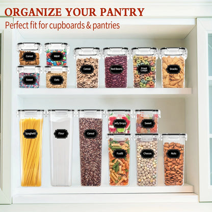 24pcs, Airtight Food Canisters for Pantry Storage