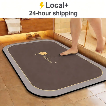 1pc Diatomite Bathmat, Quick Dry, Super Absorbent, Non-slip
