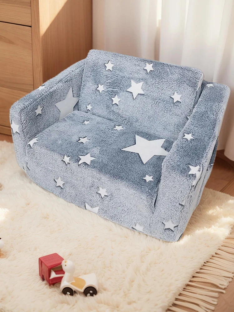 2 in 1 Kids Sofa, Comfy Toddler Chair