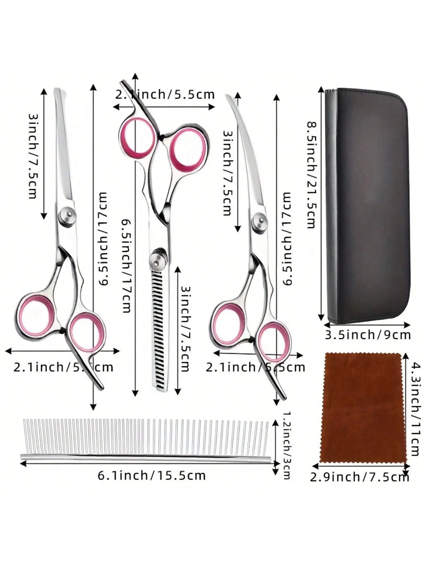 5pc Professional Pet Beauty Scissors Set