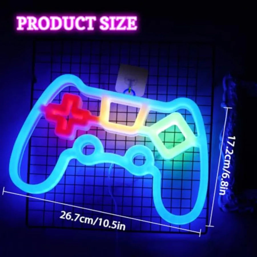 LED Game Controller Shape Neon Light- USB/Battery Powered