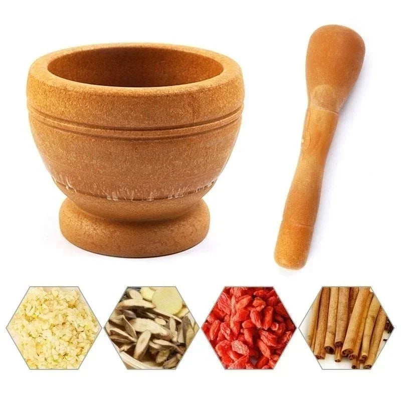 Pestle and Mortar Garlic Herb Spice Grinding Crusher