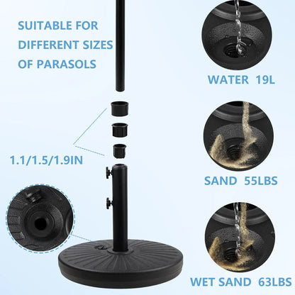 Adjustable 44lbs Anti-Wind Sand/Water Outdoor Furniture Weighted Base