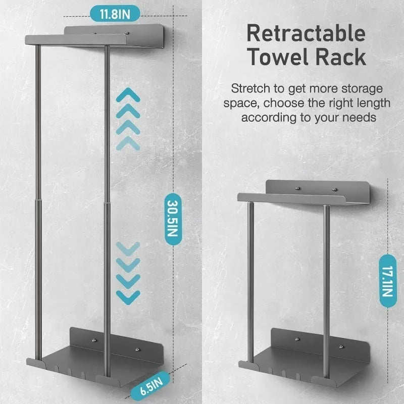 Bathroom Wall Mounted Decorative Towel Rack