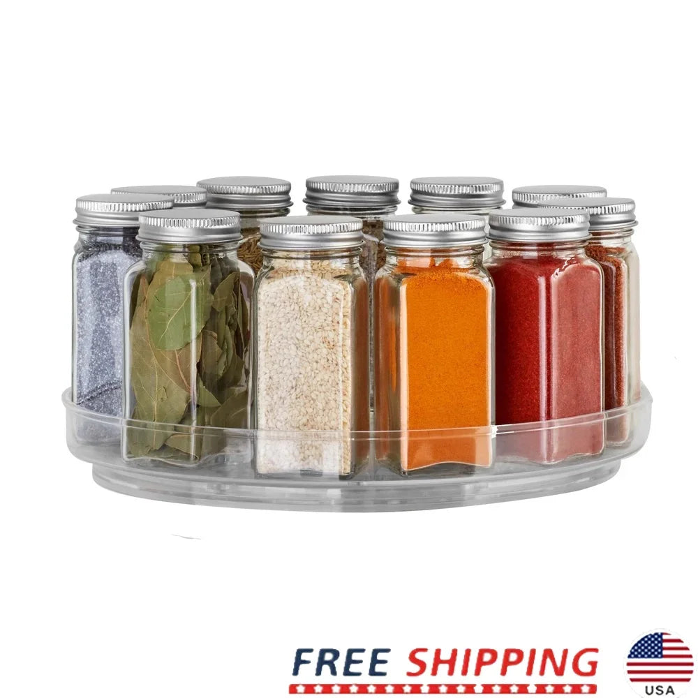 Clear Plastic Turntable, Organizer 10 Inch Modular Storage