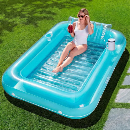 Inflatable Tanning Pool Lounger, Float, 85" x 57"
