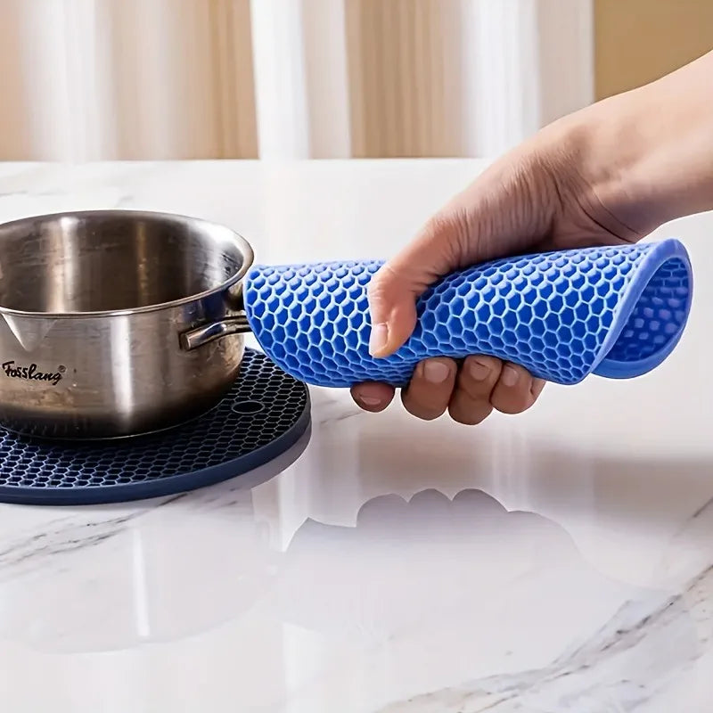 3 Pack Heat Resistant Silicone Trivet Mats, Potholders