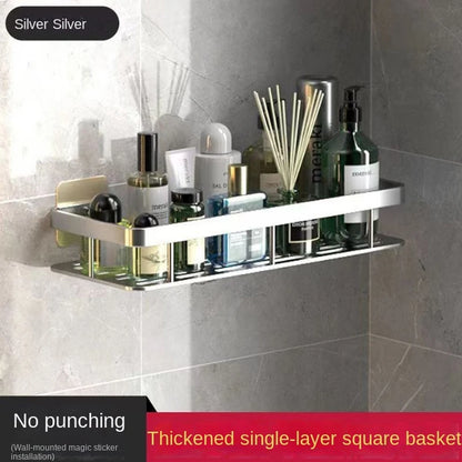 Wall Mount Corner Shelf Shower Storage Rack, No Drill