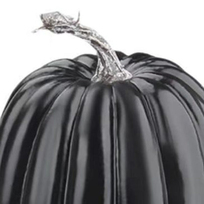 14pc Creative Black Artificial Pumpkin, Lightweight, Reusable
