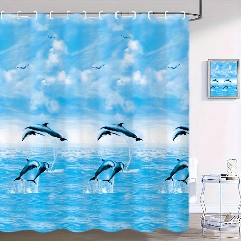Colorful Sea Life Shower Curtain