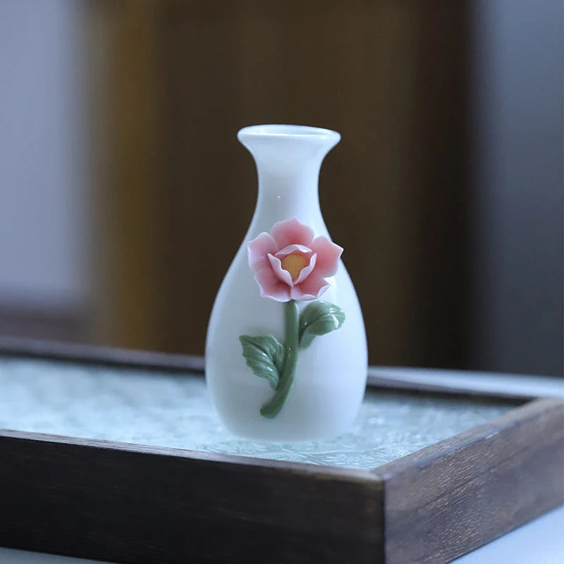 1pc Chinese Style Ceramic Small Vases