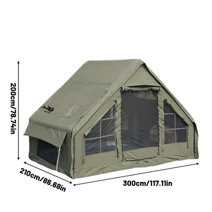 Large Inflatable Camping Tent w/Skylight, Air-Flow & Breathable Mesh Design