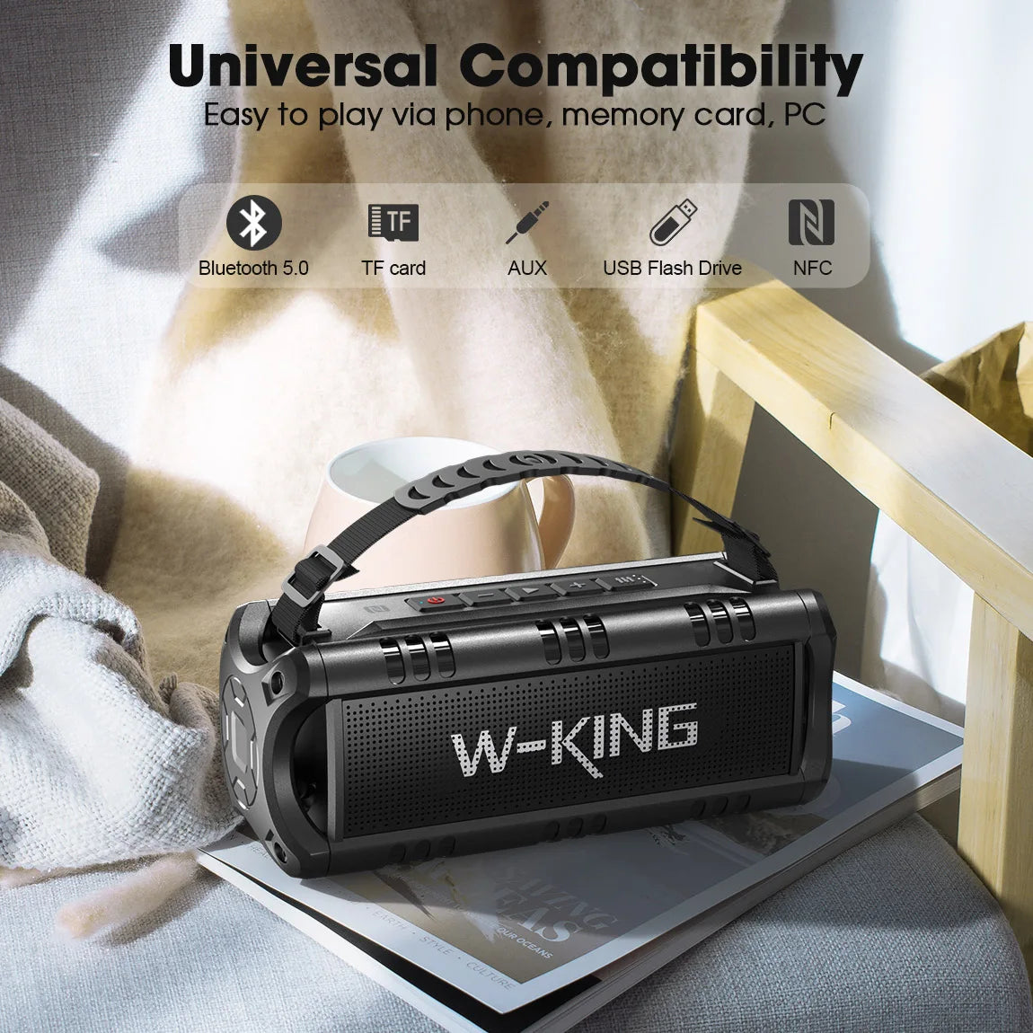 D8 Mini-1 Bluetooth Speaker, 30W Portable Wireless Speakers, Waterproof