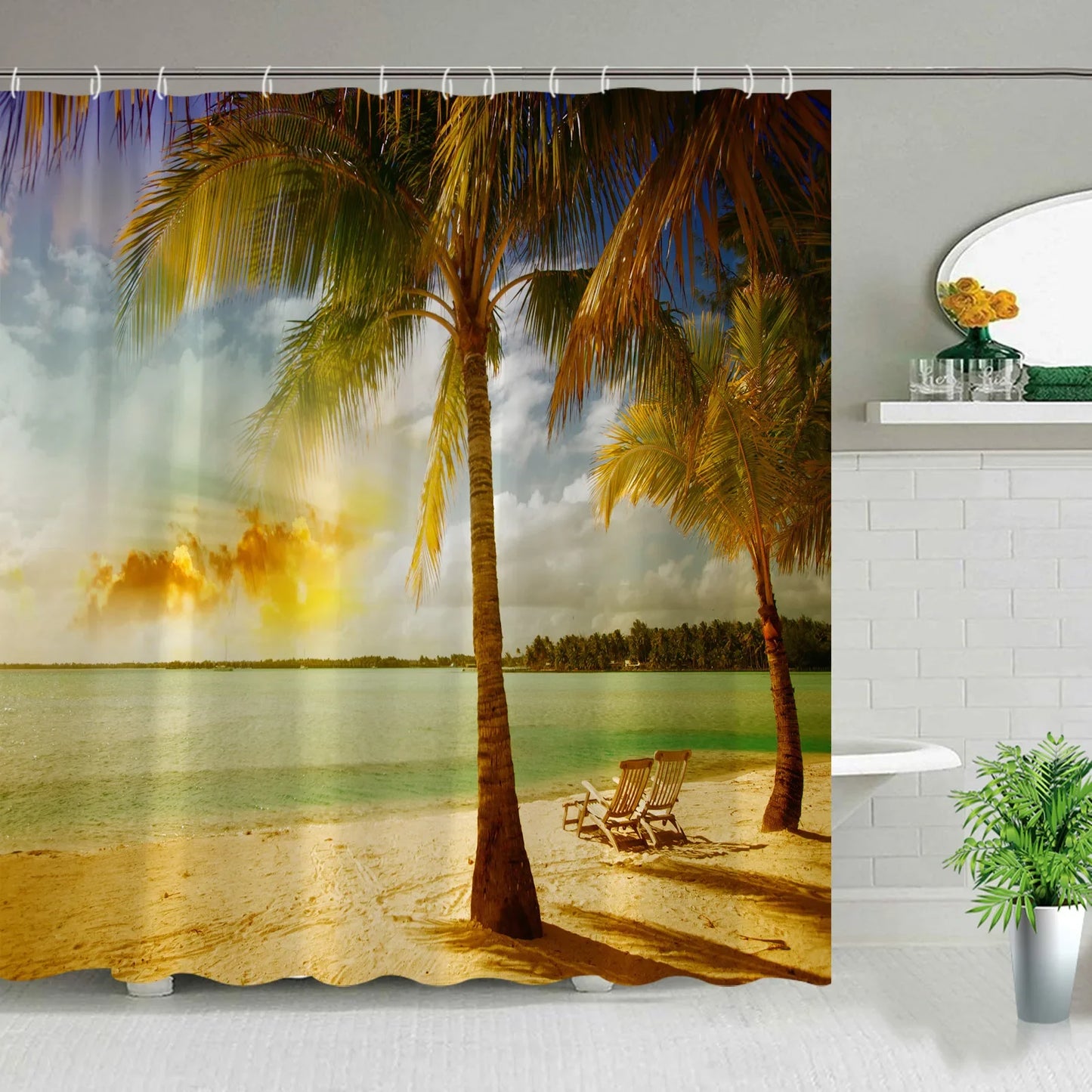 Hawaii Landscape Outdoor Shower Curtain I