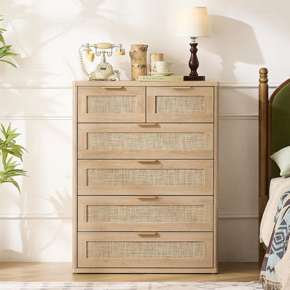 41" Tall Modern Chest of Drawers, 6 Drawers