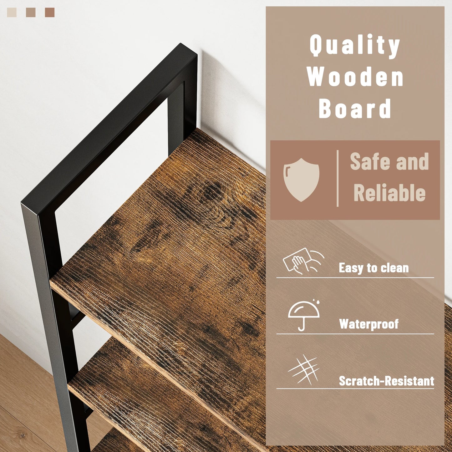 5 Tier Large Wooden Bookcase with 17 Open Display Shelves
