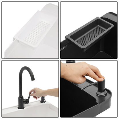 Freestanding Laundry, Utility Sink w/Soap Dispenser
