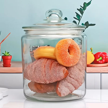 Set (2) Glass Pantry Jars w/Flip Lids – Ideal for Pantry & Kitchen Countertops