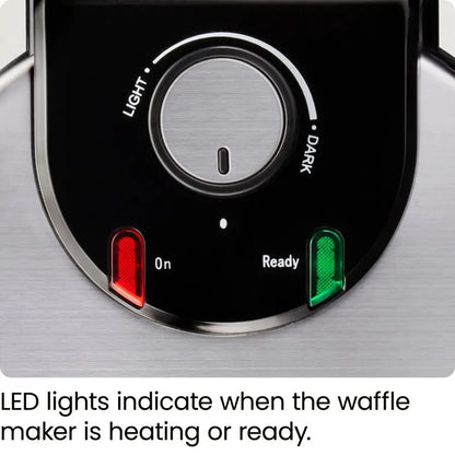 Rotating Waffle Maker, w/Non-Stick Plates, Timer, Locking