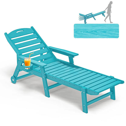 5 Positions Oversized Patio Lounge Chair
