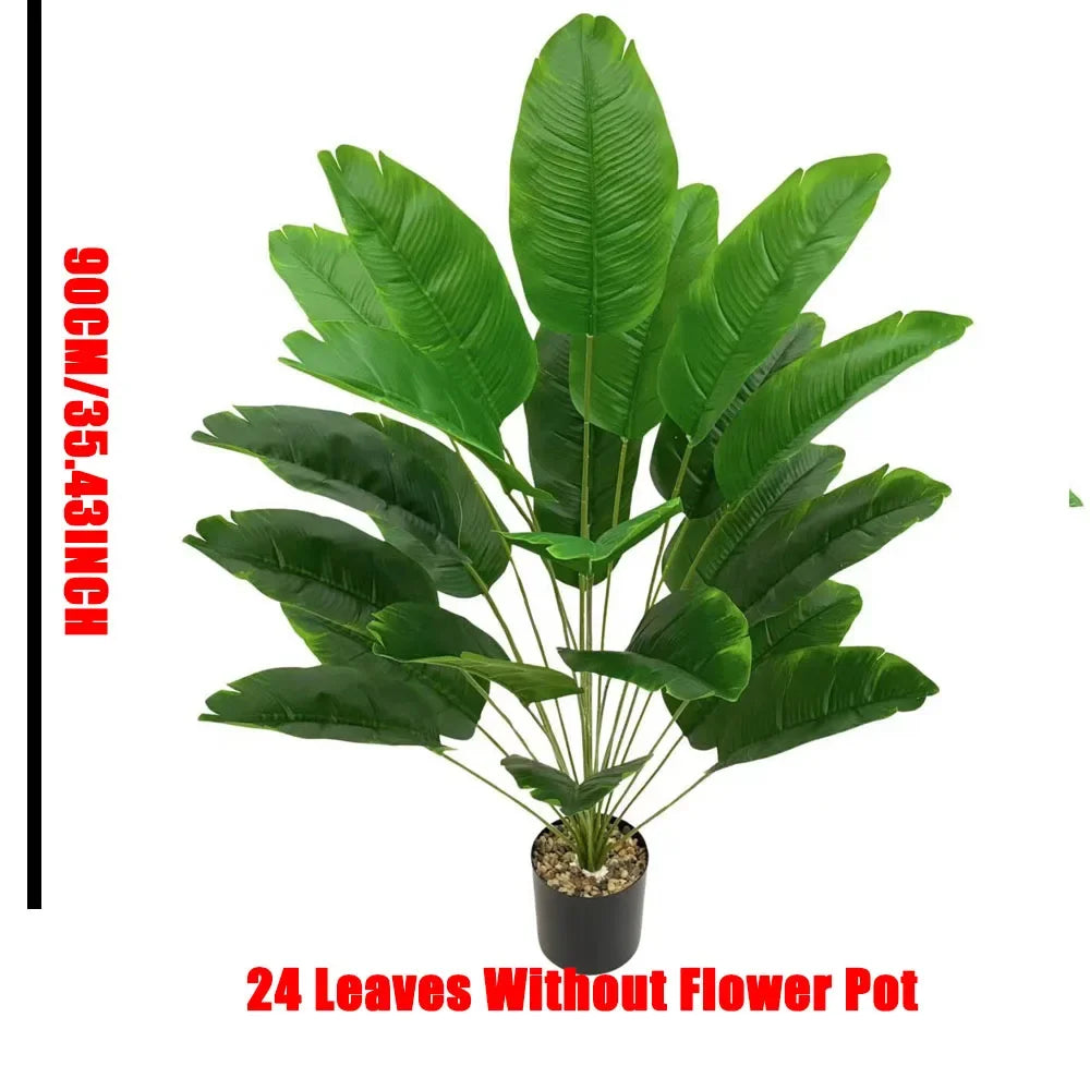 1pc 12-18-24 Leaves, Fake Banana Plants, Real Touch