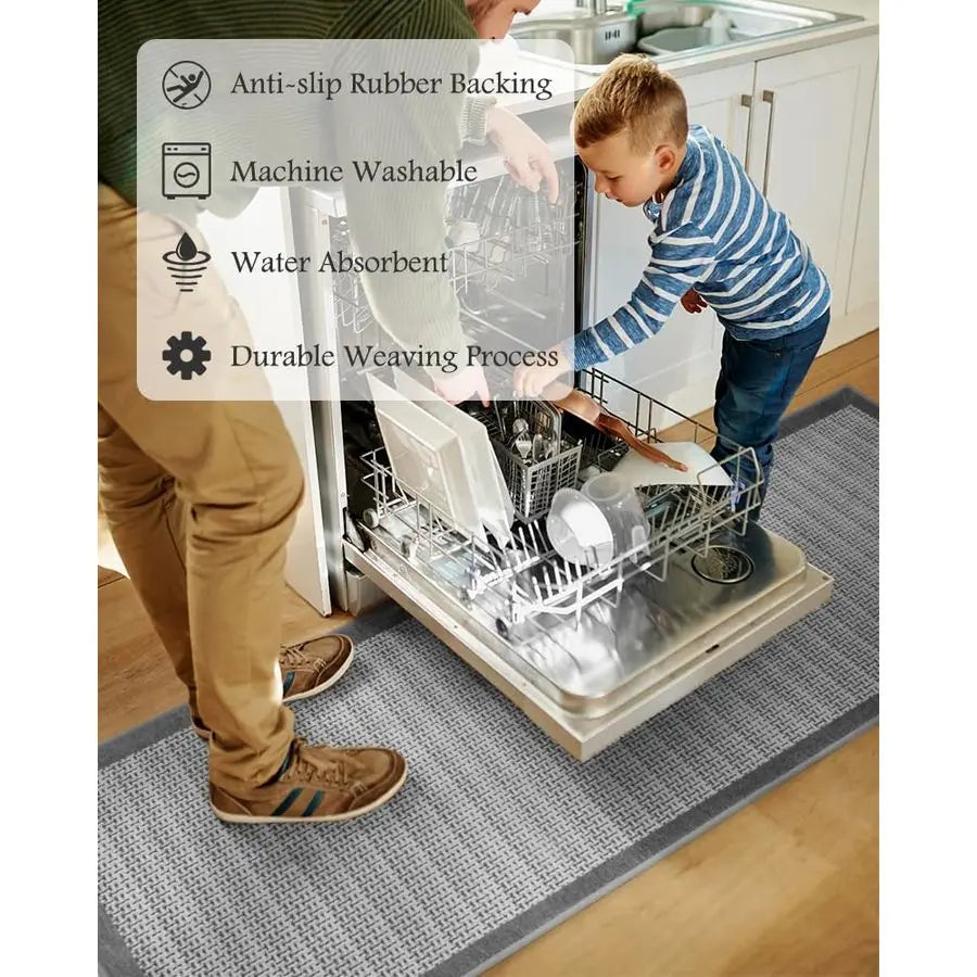 20x32 Absorbent Non-Slip Rug 2 Piece Set