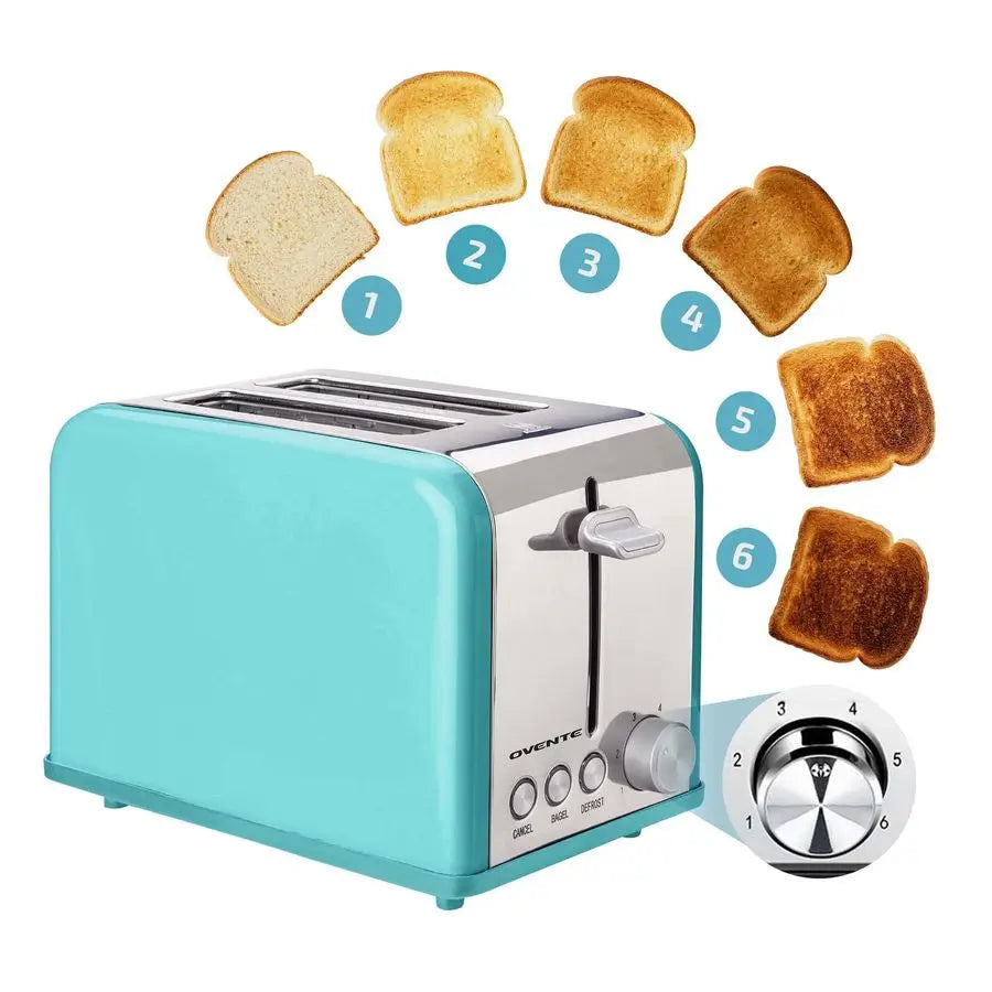 Compact Toaster with 6hade Browning Selector