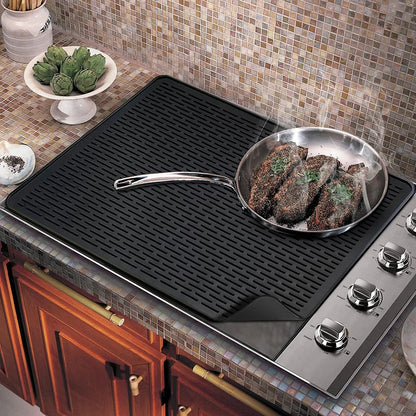 XL Multi-Use Mat Silicone Cooktop Protector, 71x51cm, Black
