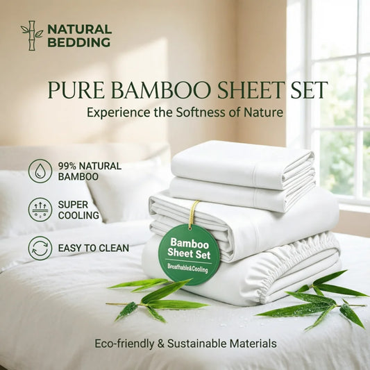 Cooling Satin Bed Sheet Set, SHRINK AND FADE Resistant