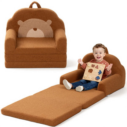 2-in-1 Kids Convertible Sofa to Lounger, Chair