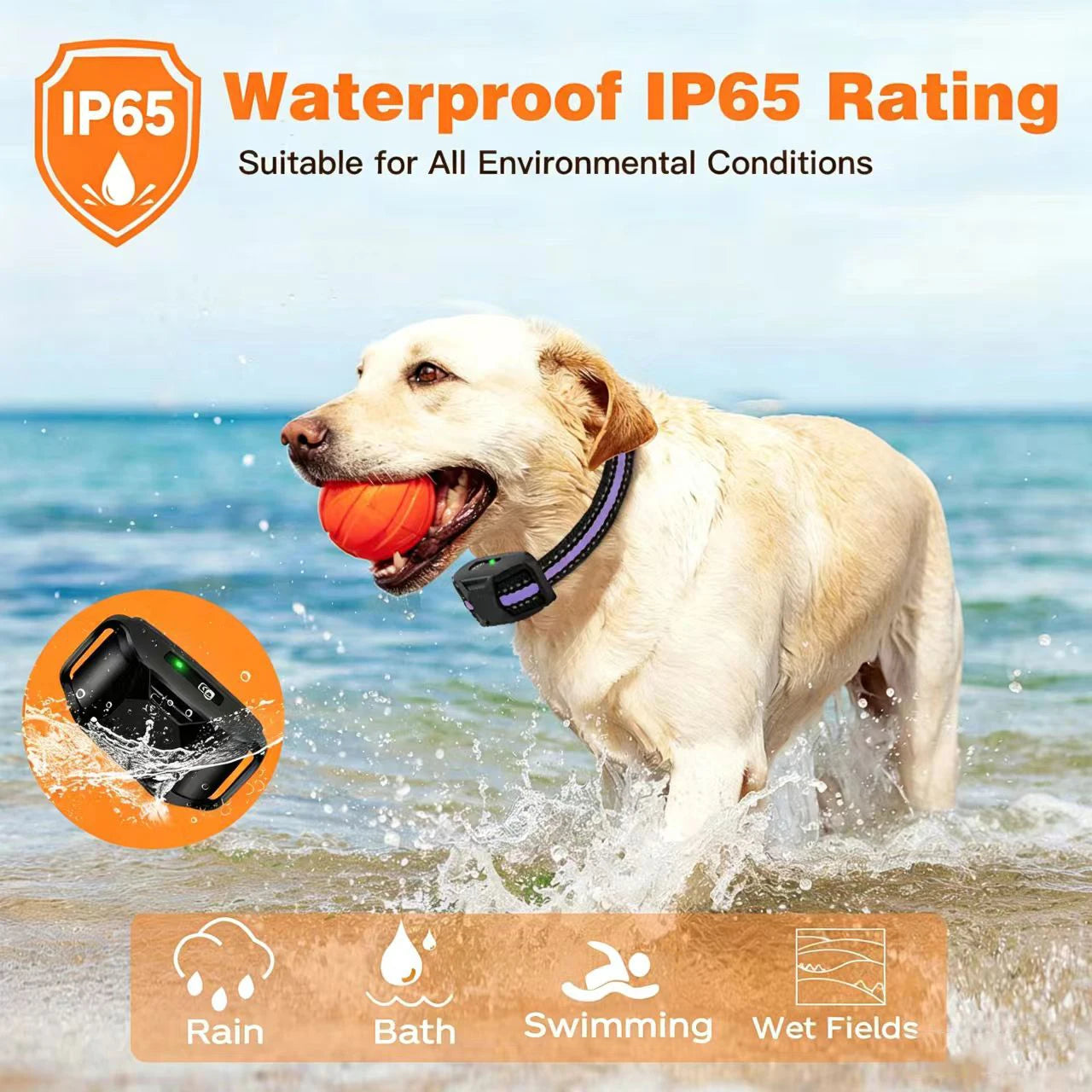 3300' Waterproof Dog Training Collar for 5-120lbs w/Remote Control
