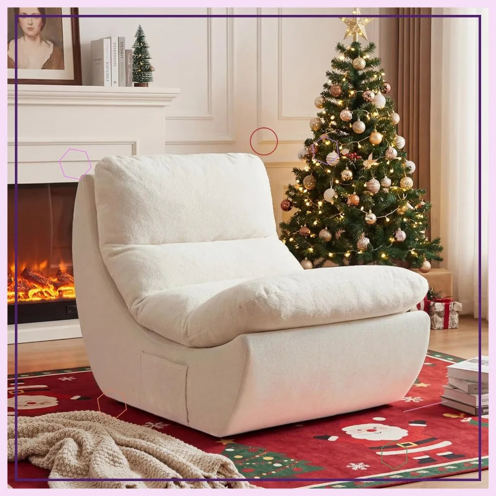 Modular, Cloud Boneless Bean Chair with High Rebound Foam