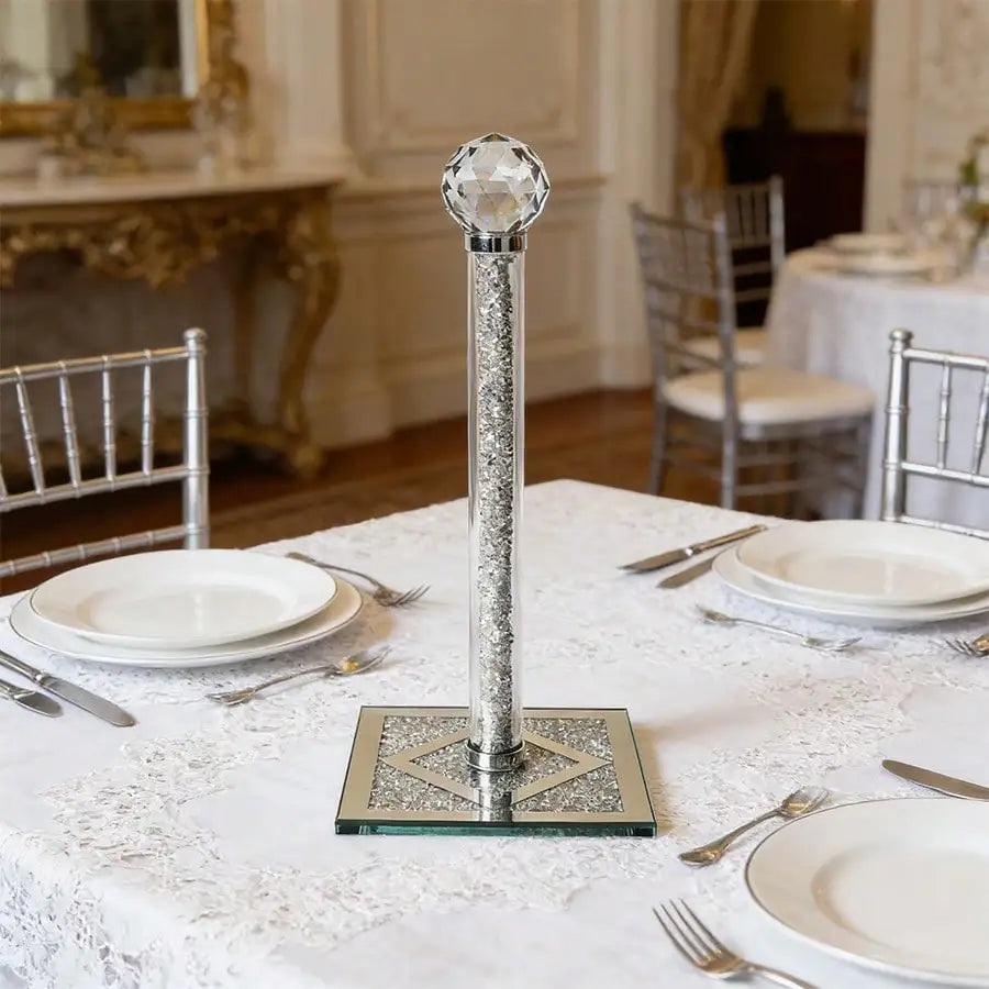 Crystal Bling Silver Paper Towel Roll Holder