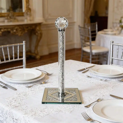 Crystal Bling Silver Paper Towel Roll Holder