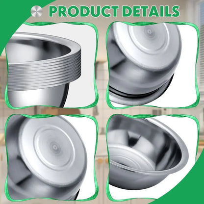 12 Pcs Stainless Steel Mixing Bowls,