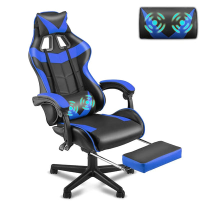 Ergonomic Adjustable Gaming Chair w/Footrest, Headrest, Lumbar Support