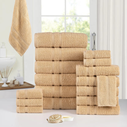 Luxury 18pc Zero Twist Egyptian Cotton Towel Set, Ultra Soft