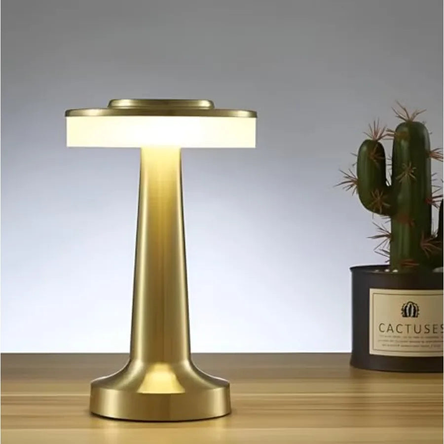 Modern Table Lamp, Rechargeable Battery, 3 Color Mode, Dimmable,