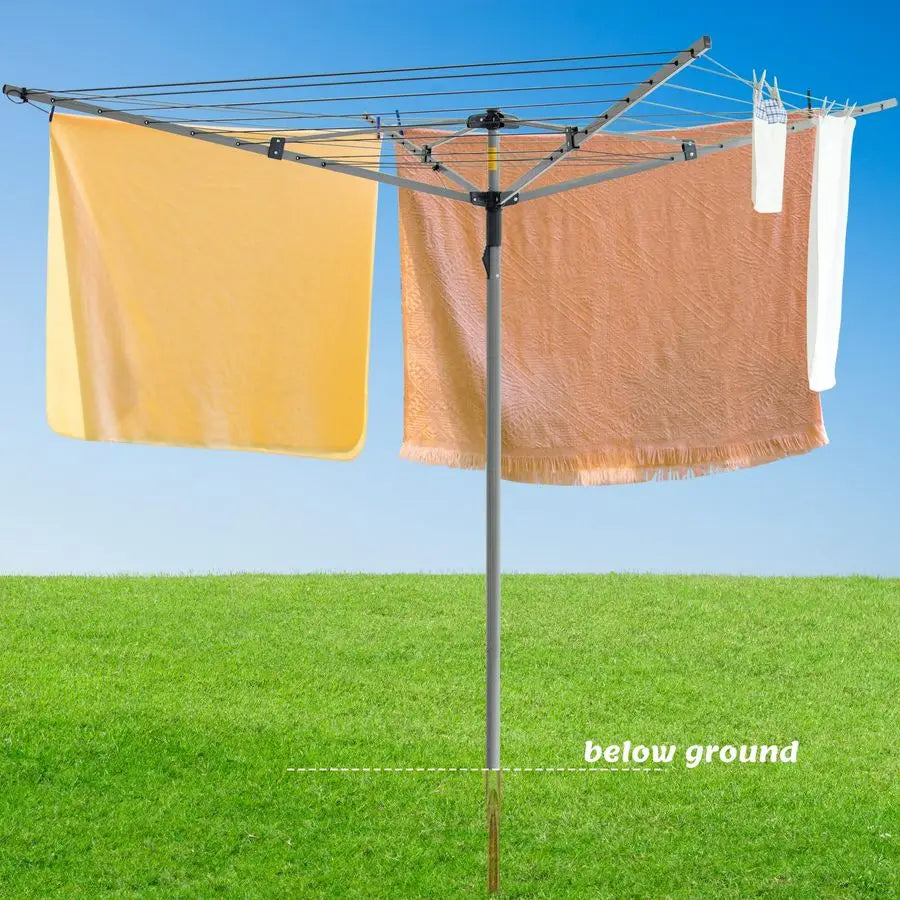 131' Collapsible 4arm Rotary Outdoor Drying Rack