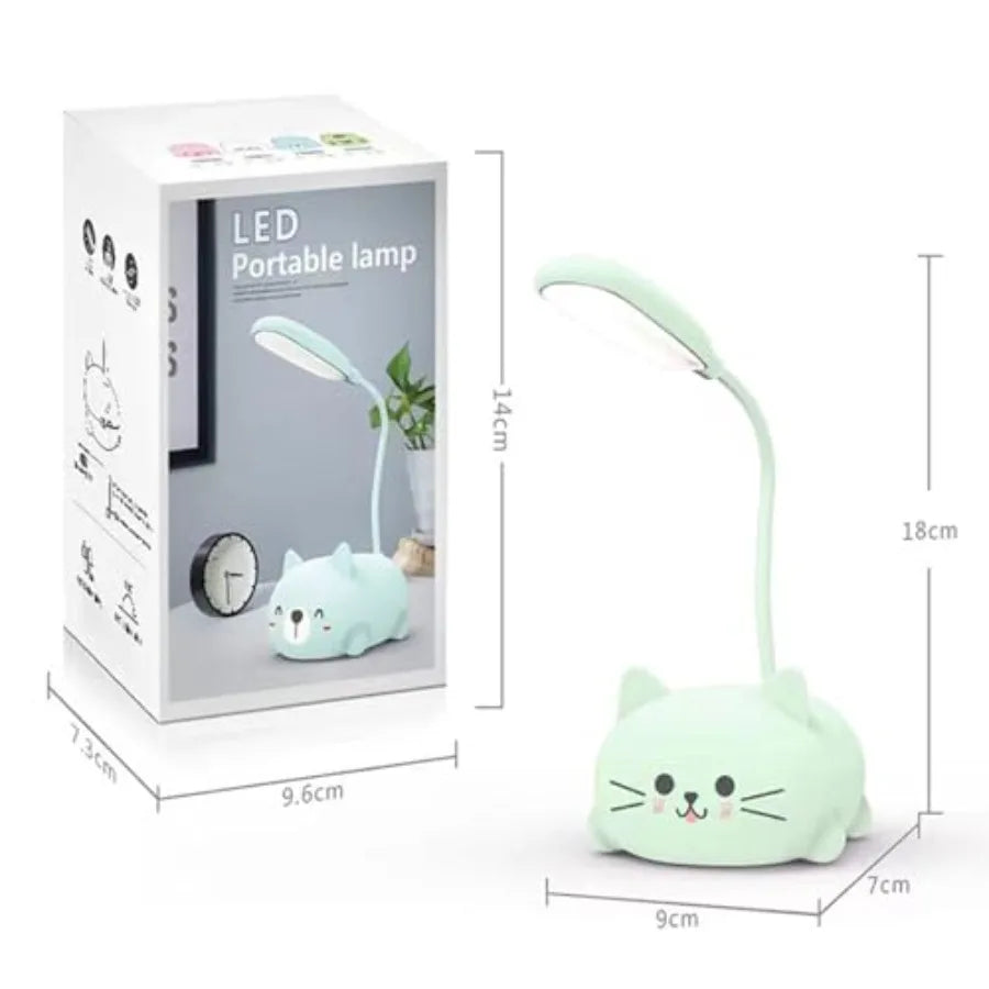 Cute Cat LED Reading Lamp, USB Rechargeable
