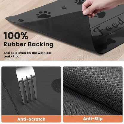 Waterproof Rubber Backing Quick Dry Pet Feeding Mat