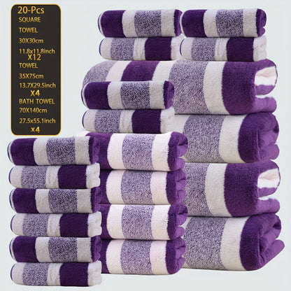 Ultra-Soft Coral Fleece Towel Set, Quick-Dry, Cozy Texture