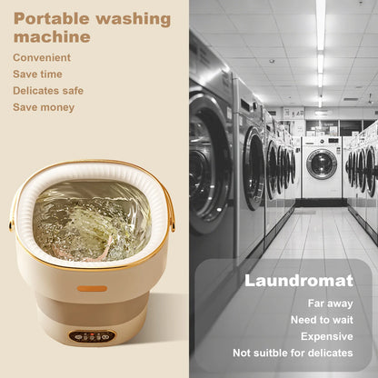 Portable Mini Washing Machine w/Spin Dryer, Underwear, Baby Clothes