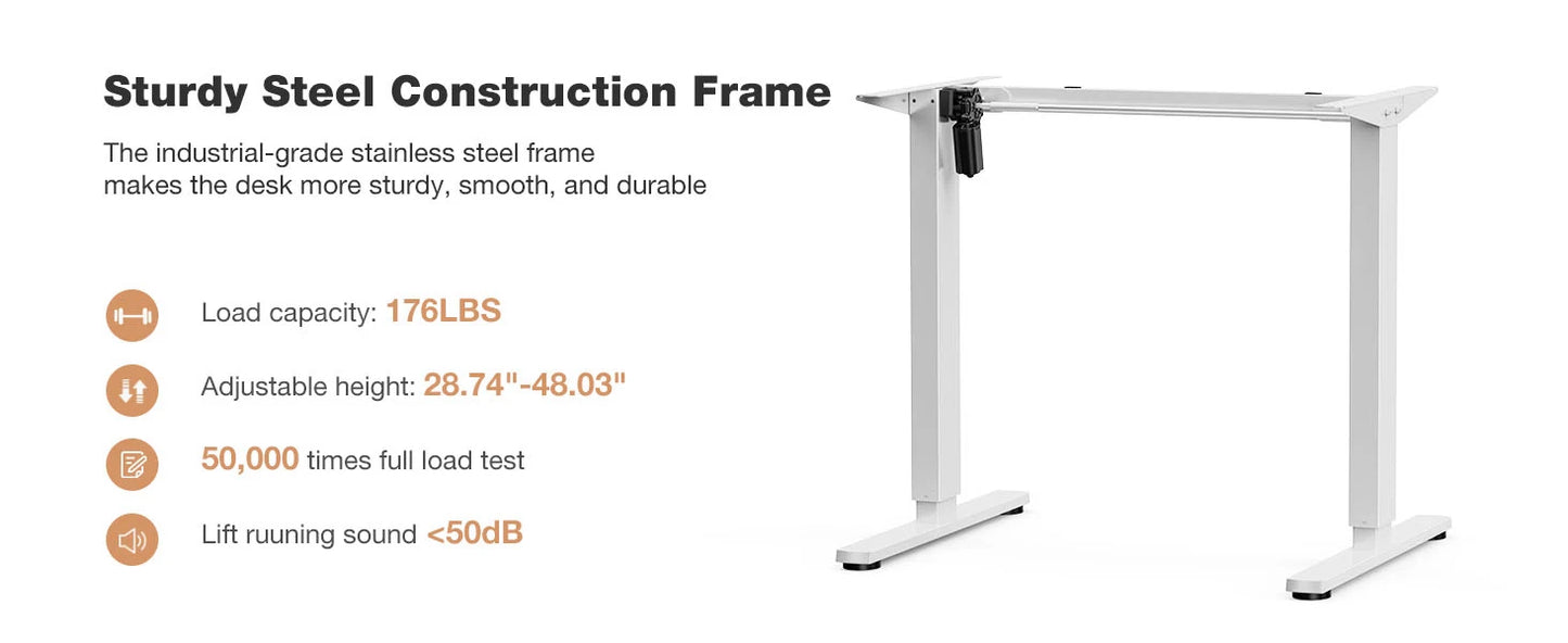 Sit, Standup Adjustable 40"x24" Computer Desk Workstation