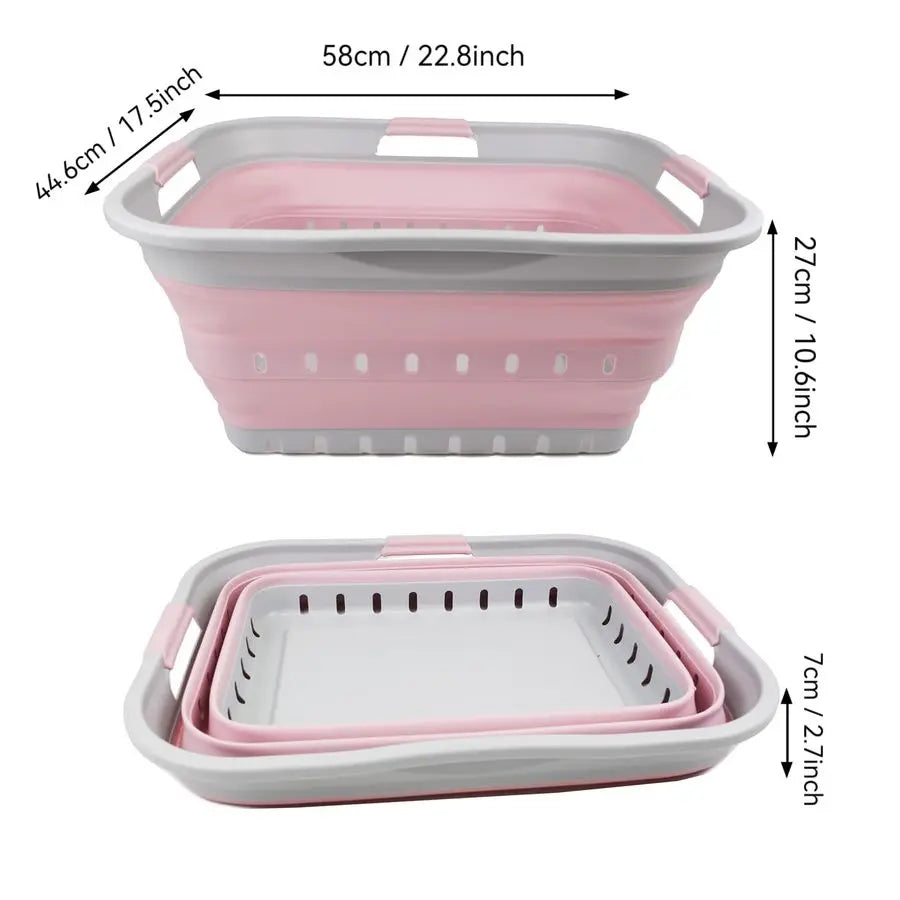 11 gallon Collapsible Plastic Laundry Basket