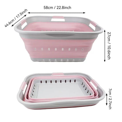 11 gallon Collapsible Plastic Laundry Basket