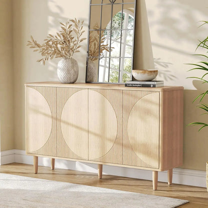 59" Modern Buffet Sideboard Storage Cabinet w/Doors