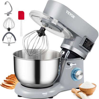 Electric Dough Mixer with 6 Speeds LCD Screen, 5.8 Qt