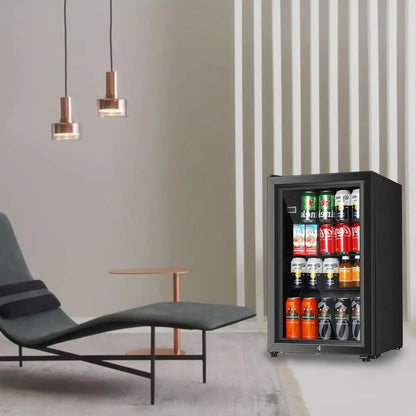 2.3 cu. ft. Mini Glass Door Beverage Cooler w/Adjustable Shelves
